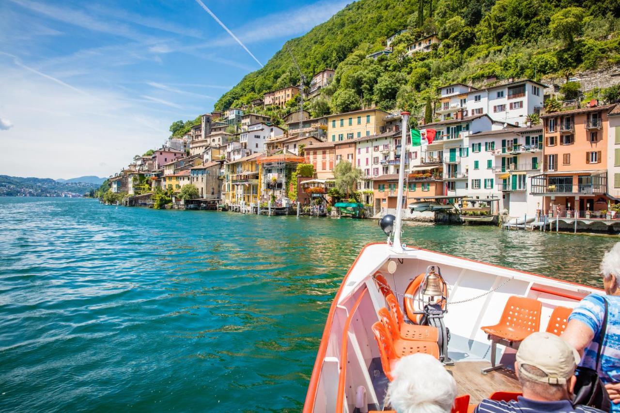 Ferienwohnung Panoramic Penthouse Lugano Exterior foto