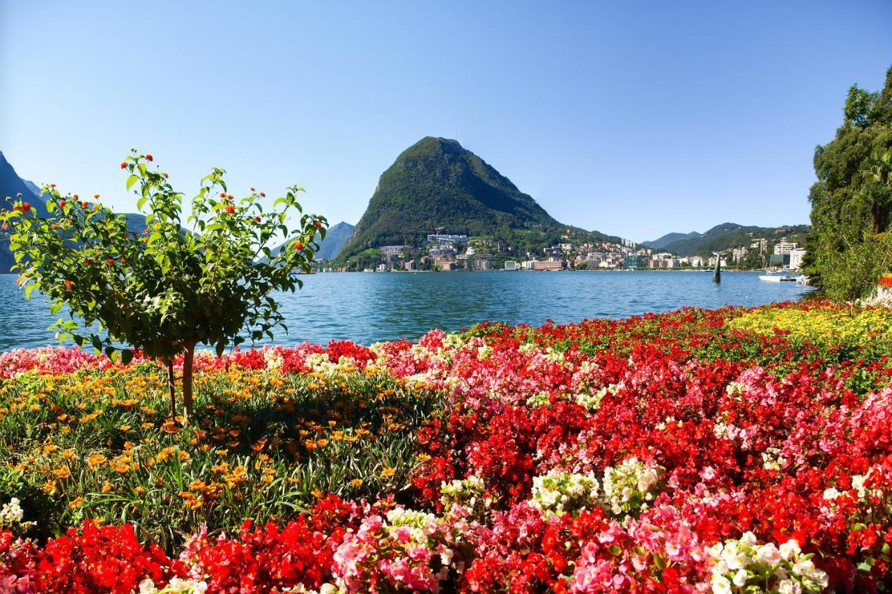 Ferienwohnung Panoramic Penthouse Lugano Exterior foto