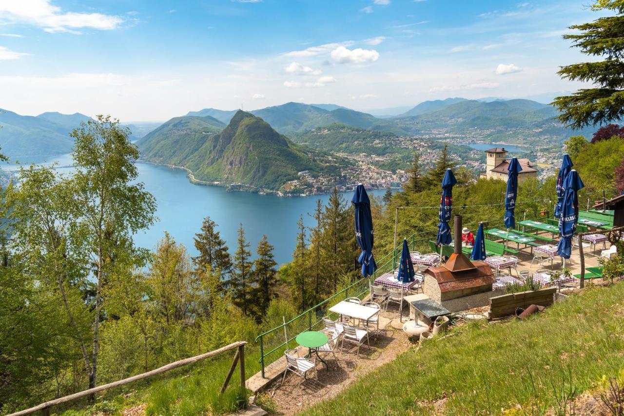 Ferienwohnung Panoramic Penthouse Lugano Exterior foto